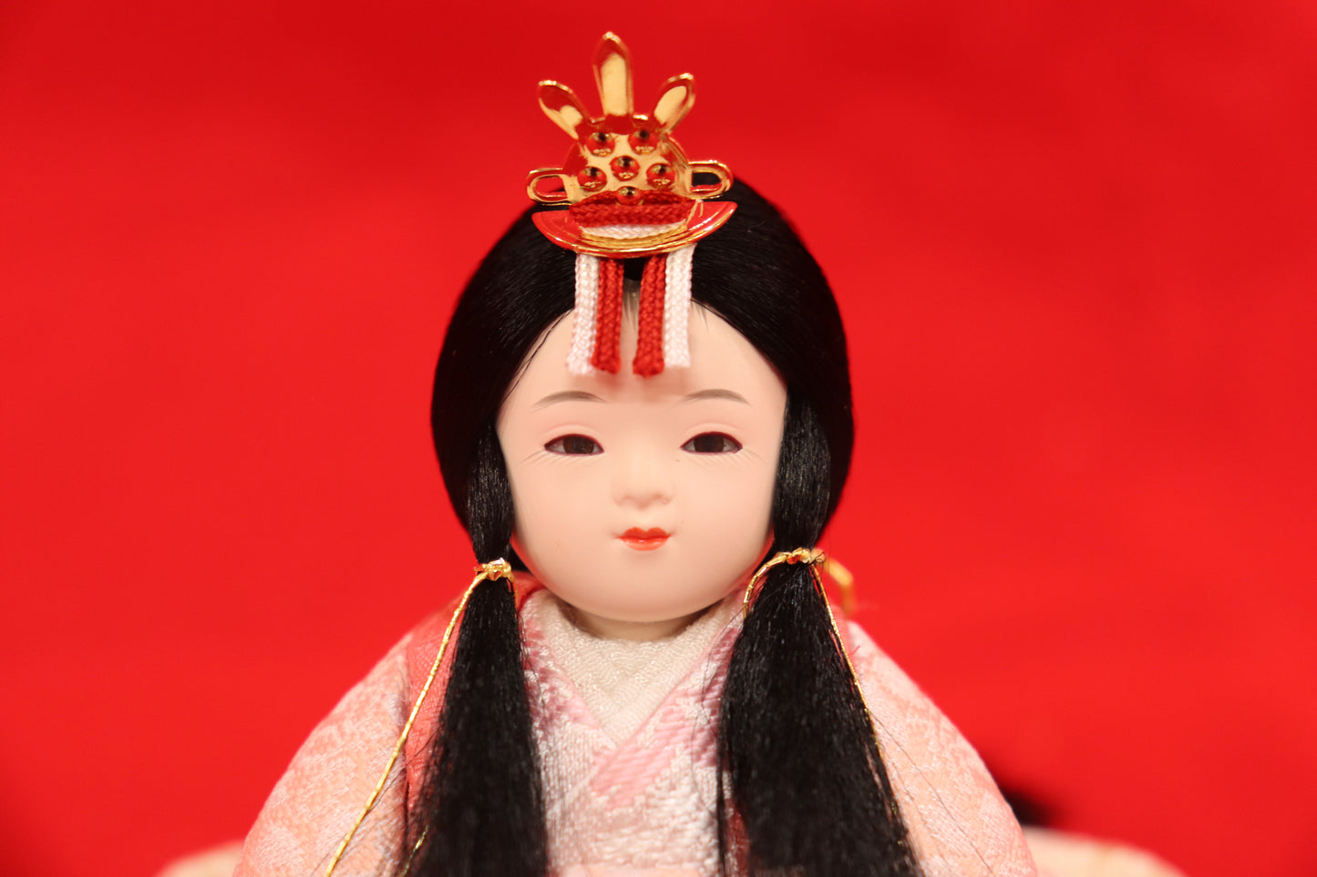木目込み 親王飾り雛人形セット(36cmx25cmx30cm)