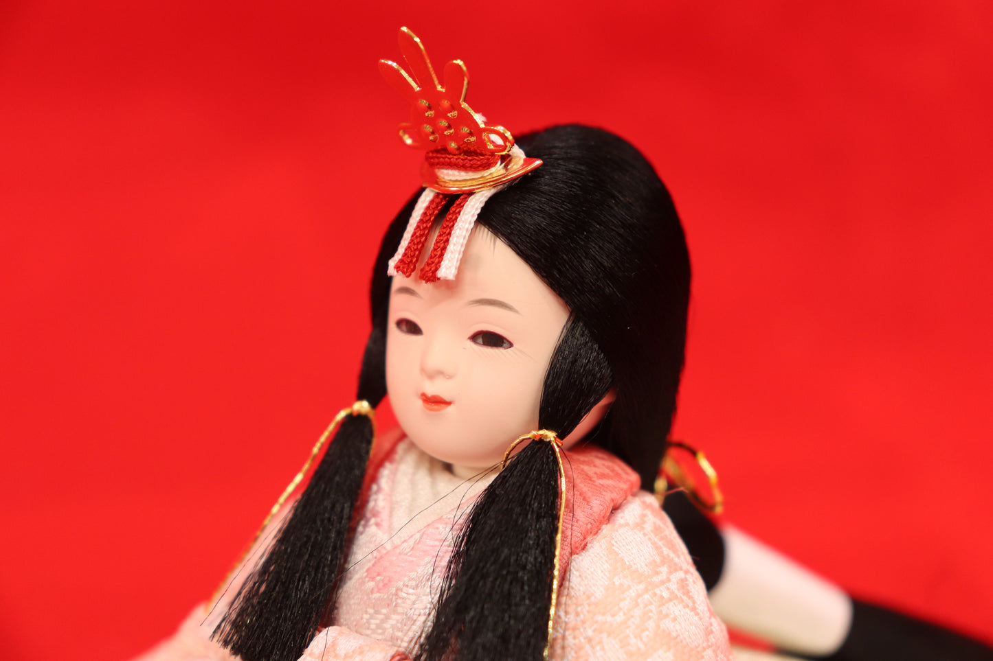 木目込み 親王飾り雛人形セット(36cmx25cmx30cm)