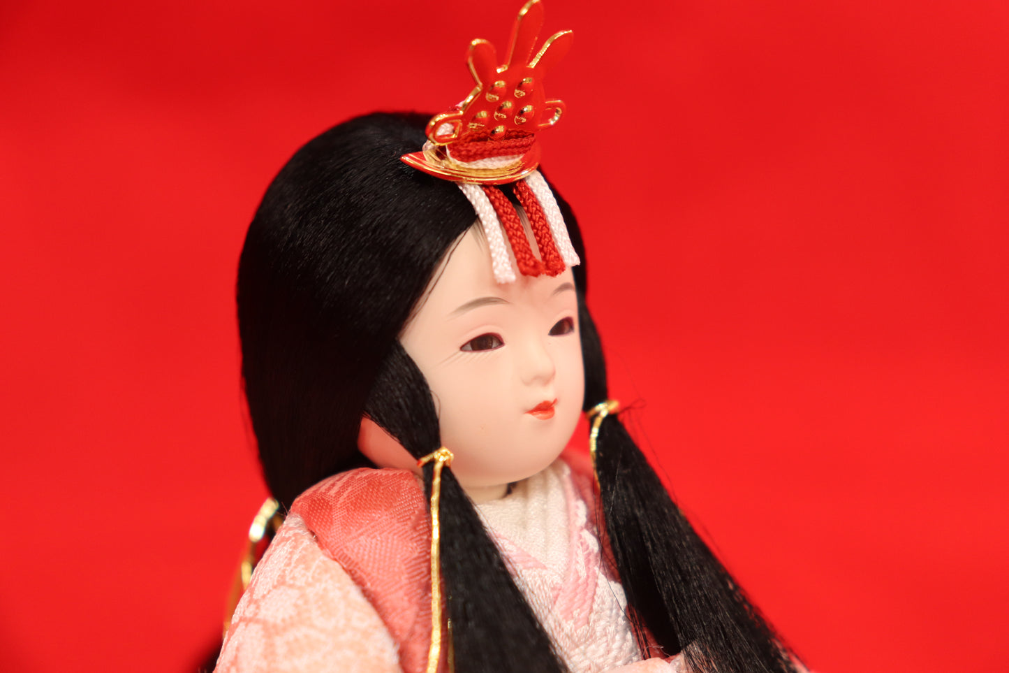 木目込み 親王飾り雛人形セット(36cmx25cmx30cm)