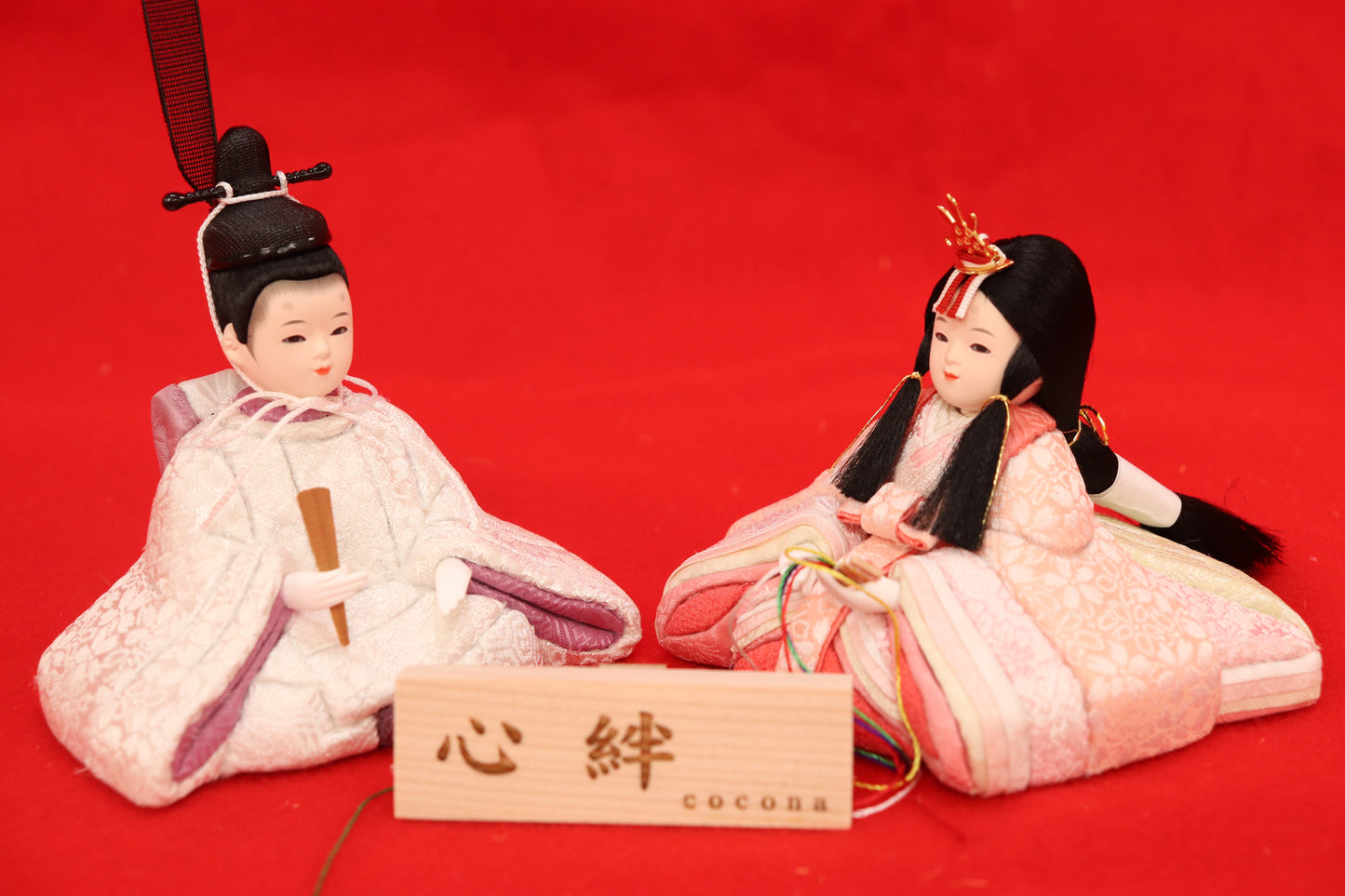 木目込み 親王飾り雛人形セット(36cmx25cmx30cm)