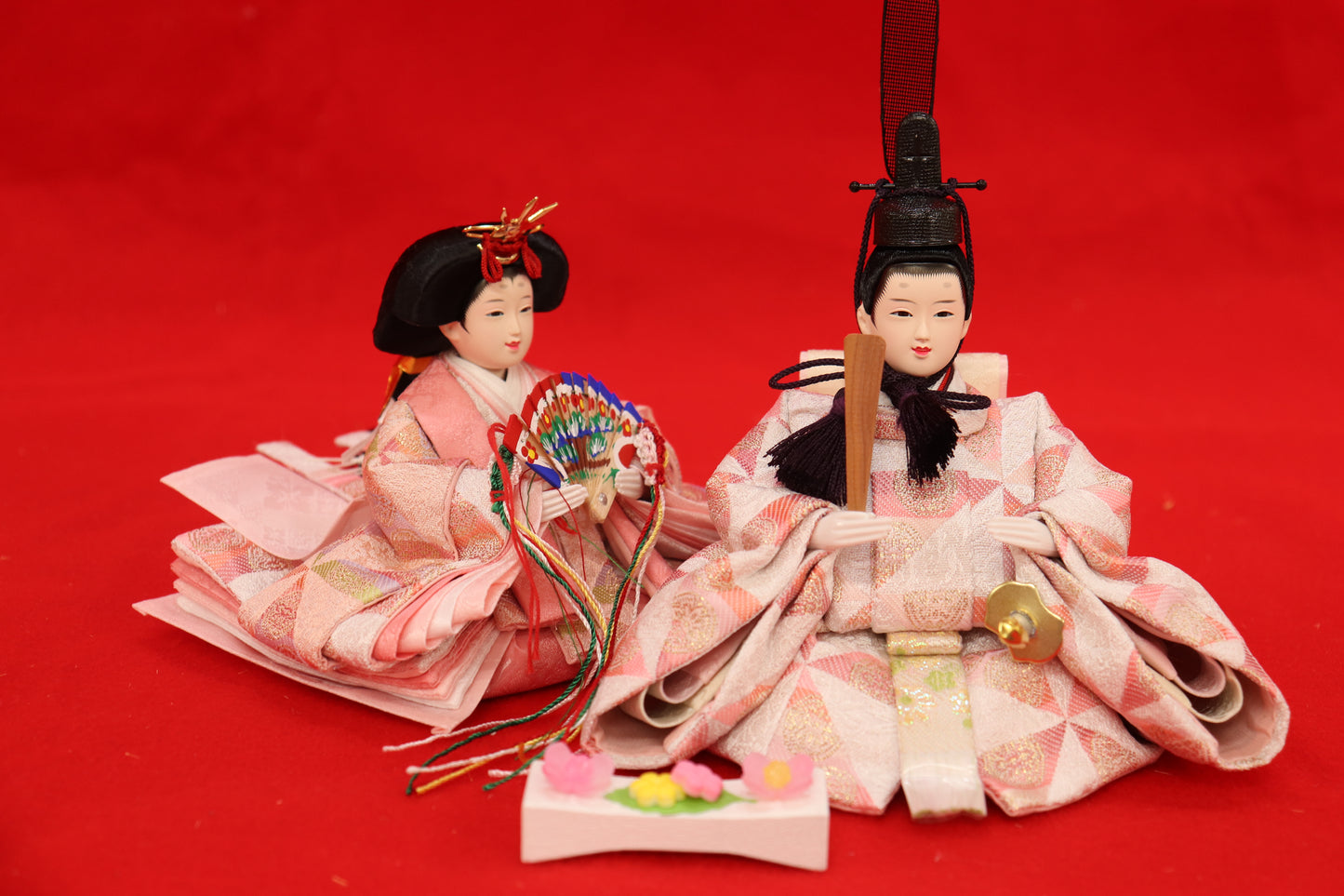 収納親王飾り雛人形セット(40cmx39cmx29cm)