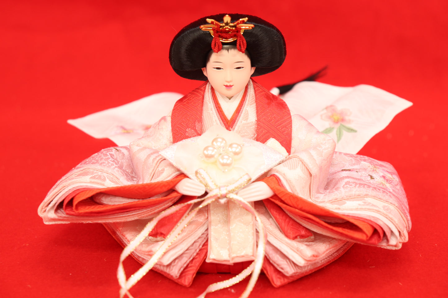 収納親王飾り雛人形セット(50cmx31cmx45cm)