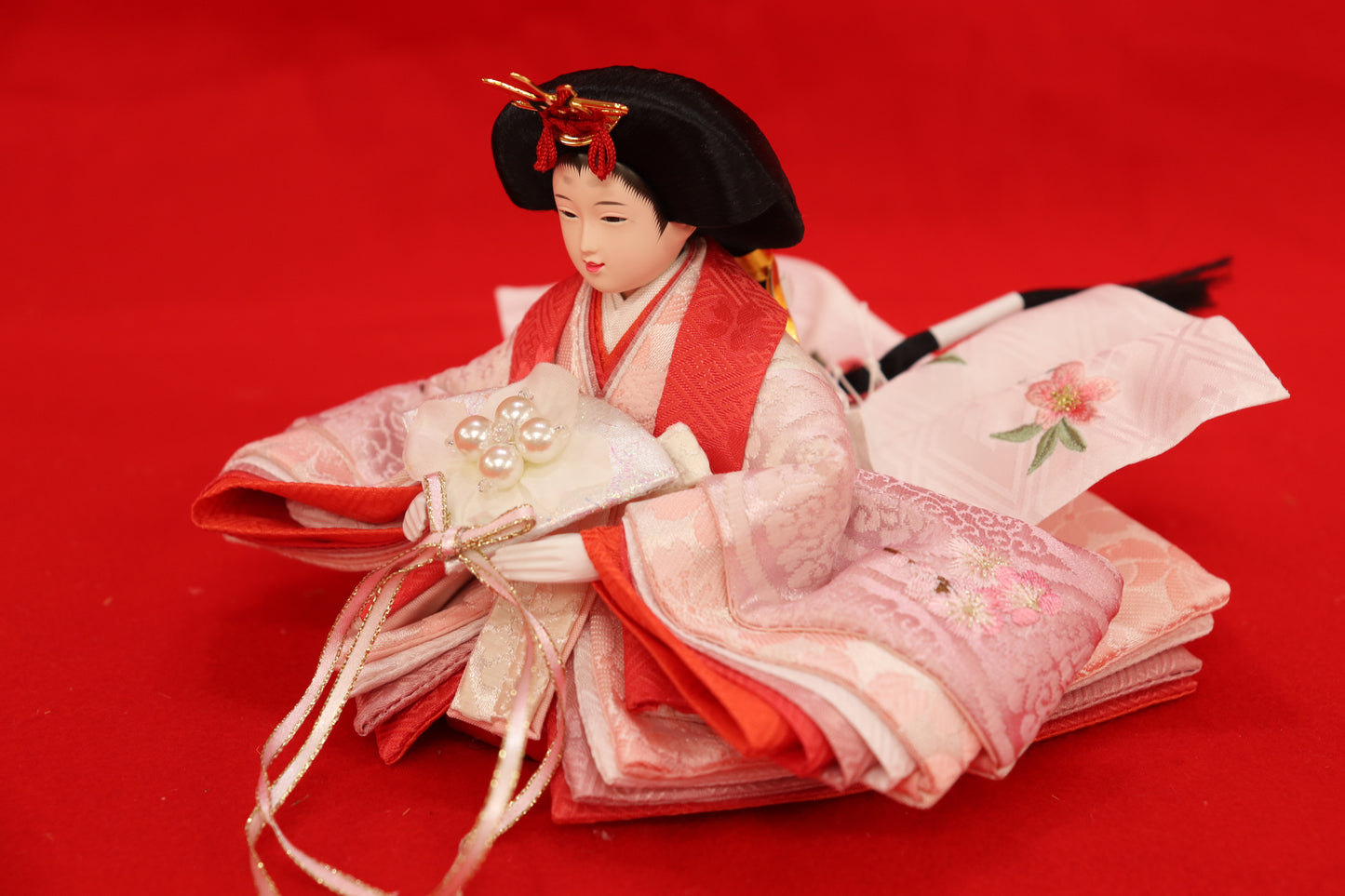 収納親王飾り雛人形セット(50cmx31cmx45cm)