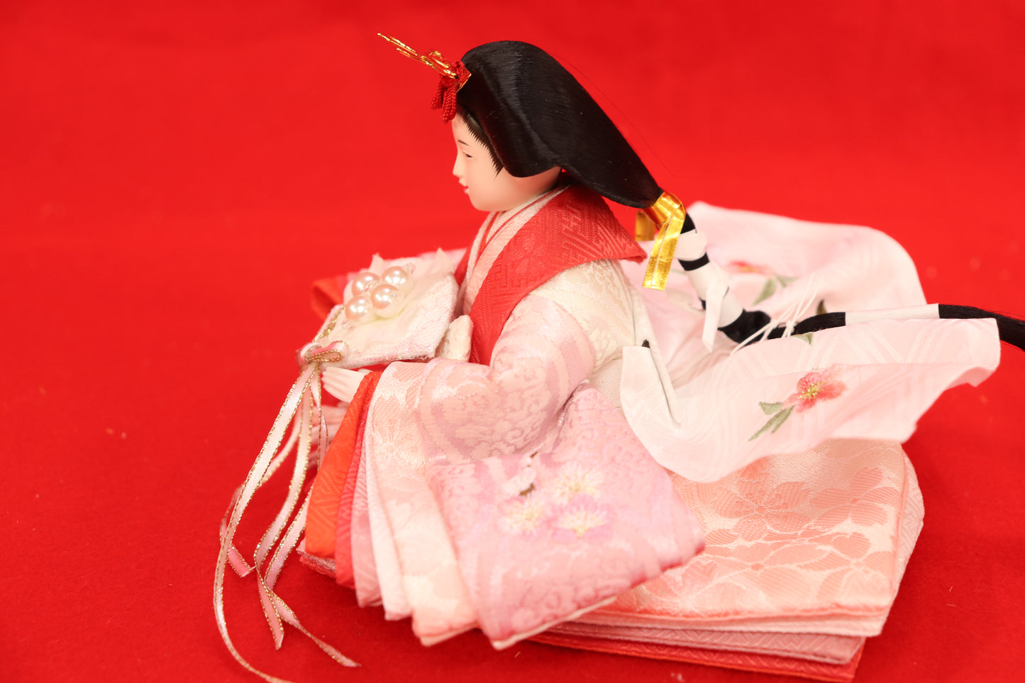 収納親王飾り雛人形セット(50cmx31cmx45cm)