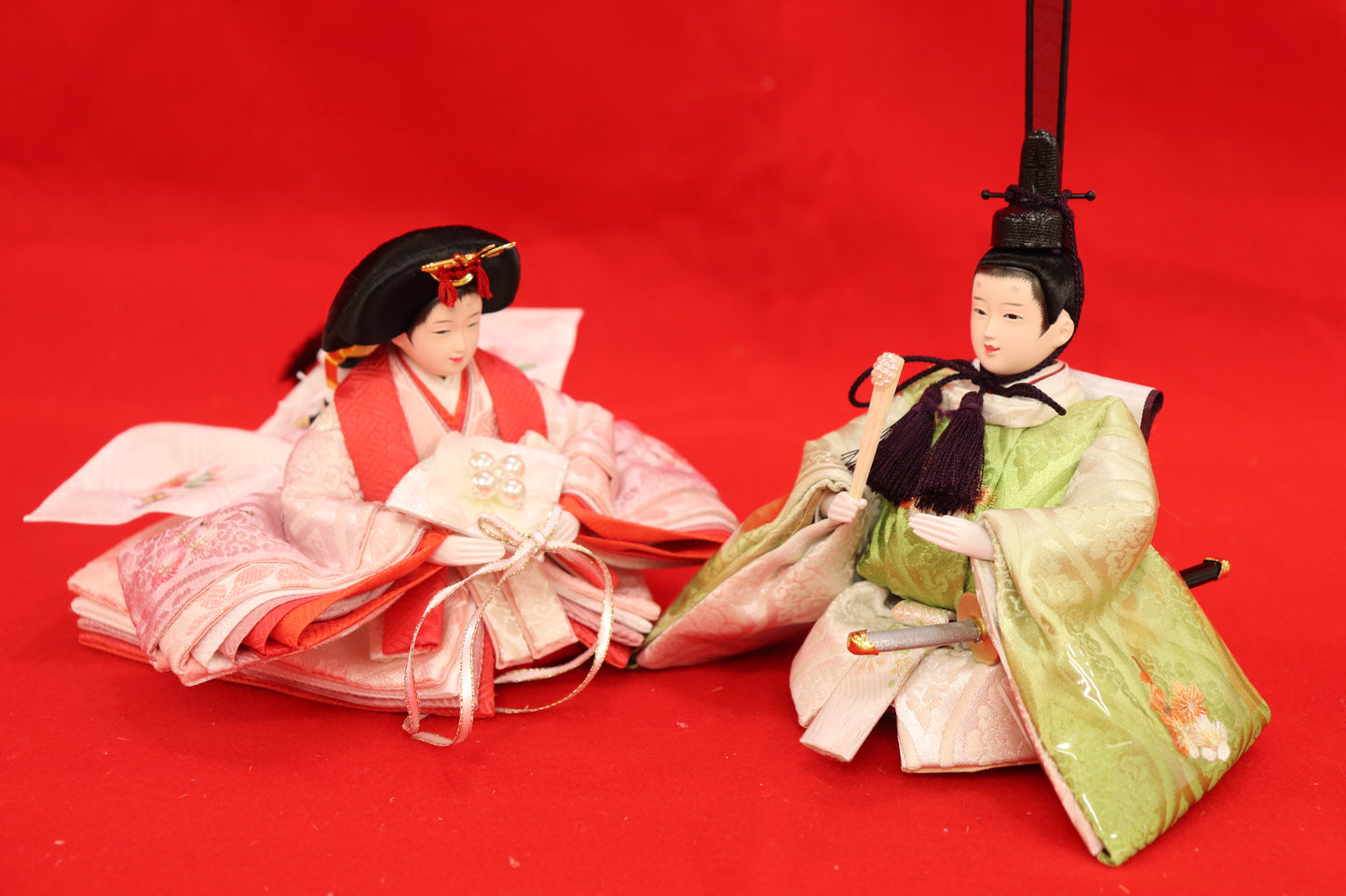 収納親王飾り雛人形セット(50cmx31cmx45cm)