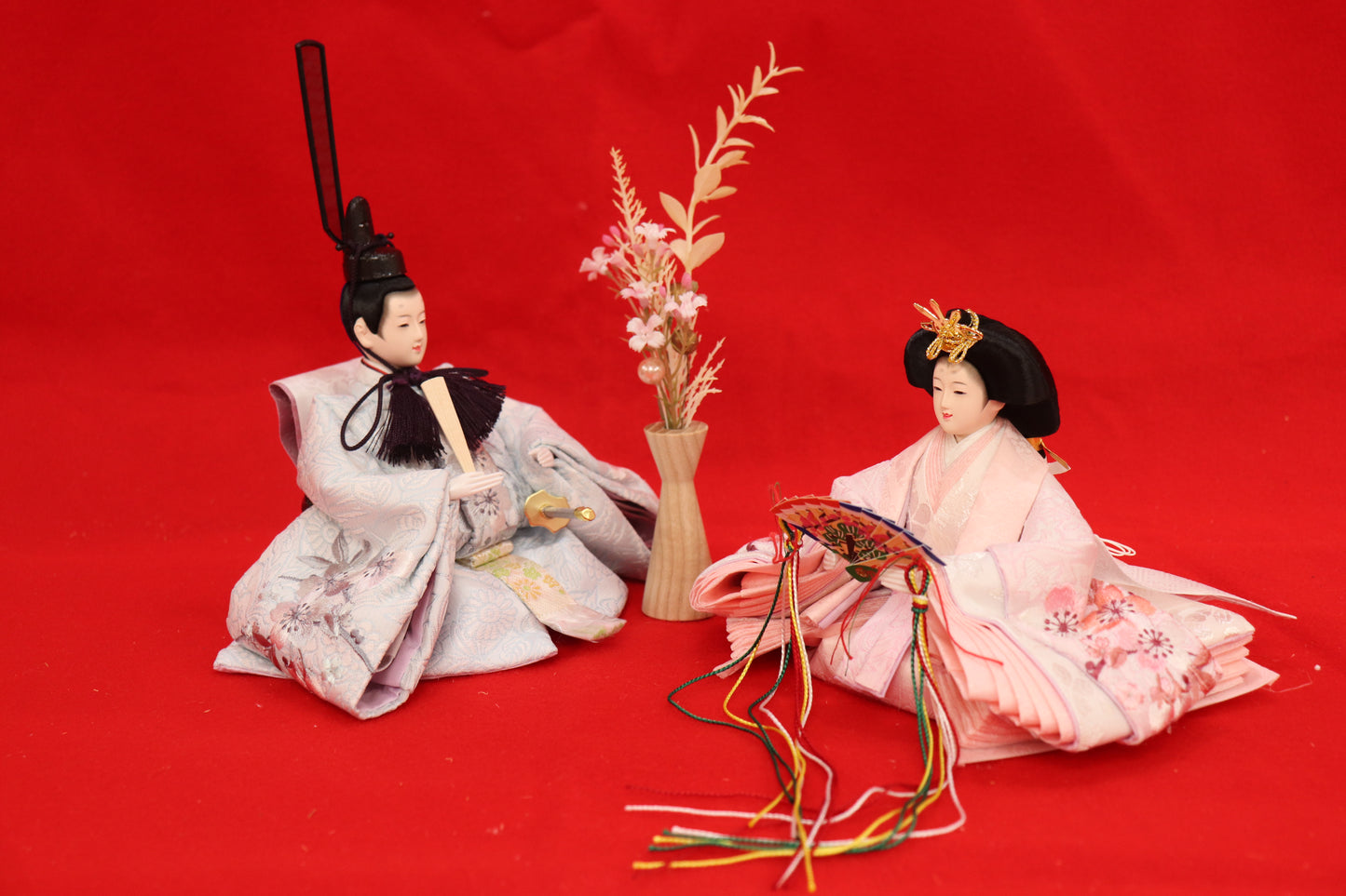 収納親王飾り雛人形セット(48cm×33cm×52cm)