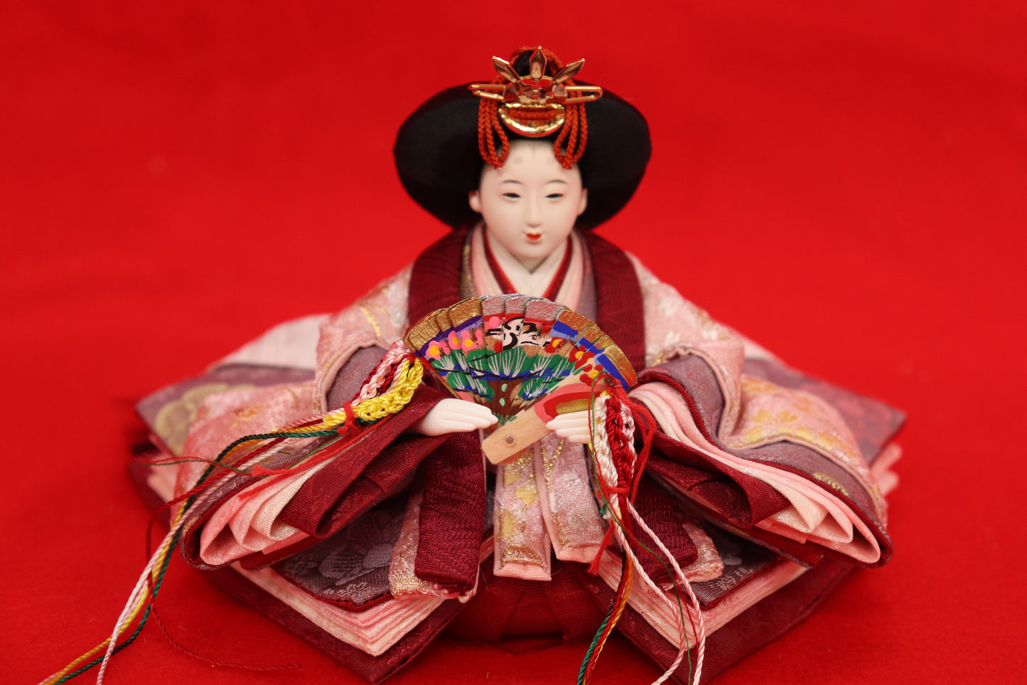 収納親王飾り雛人形セット(43cm×28cm×36cm)