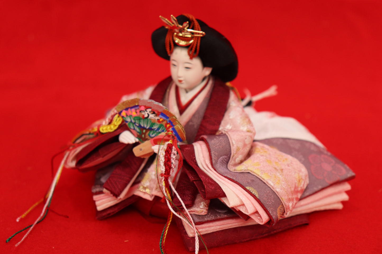 収納親王飾り雛人形セット(43cm×28cm×36cm)