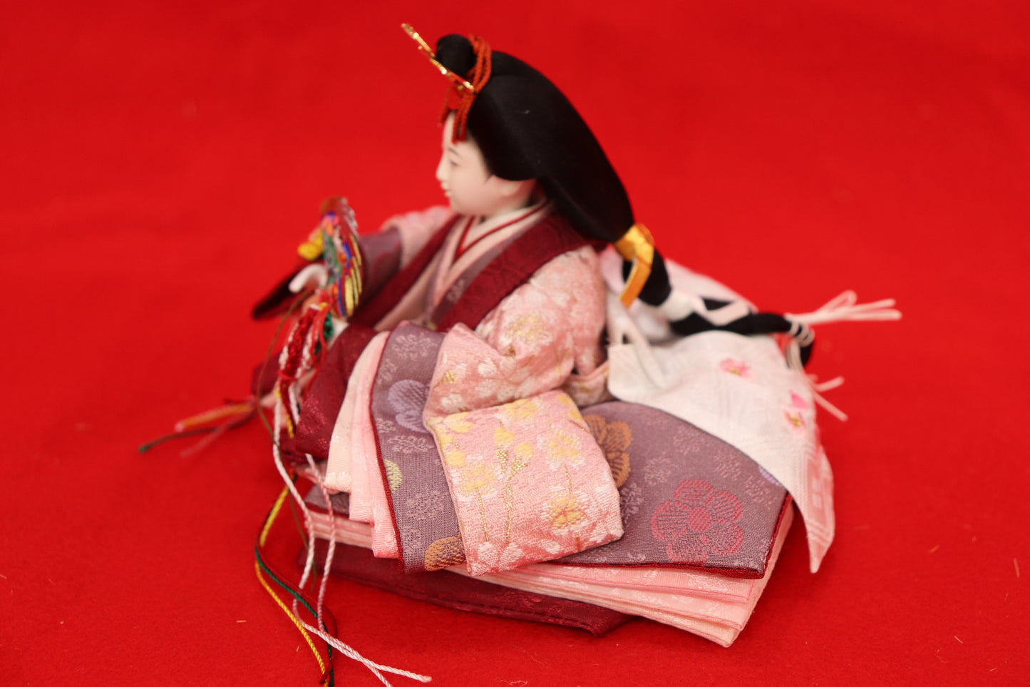 収納親王飾り雛人形セット(43cm×28cm×36cm)