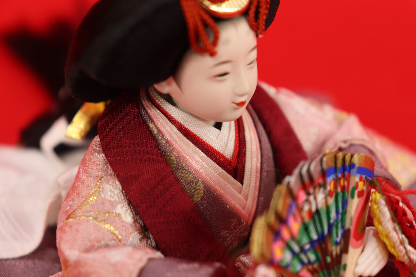 収納親王飾り雛人形セット(43cm×28cm×36cm)