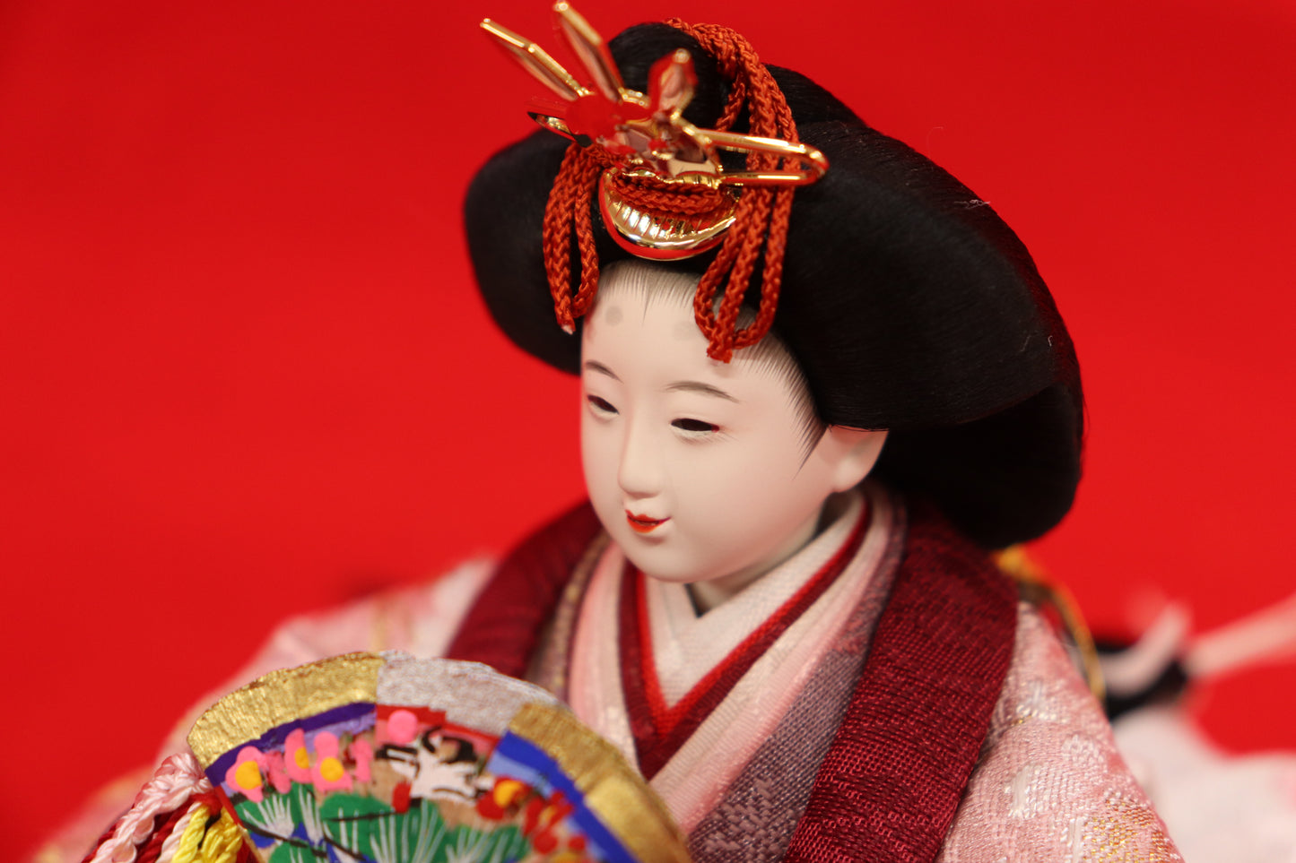 収納親王飾り雛人形セット(43cm×28cm×36cm)