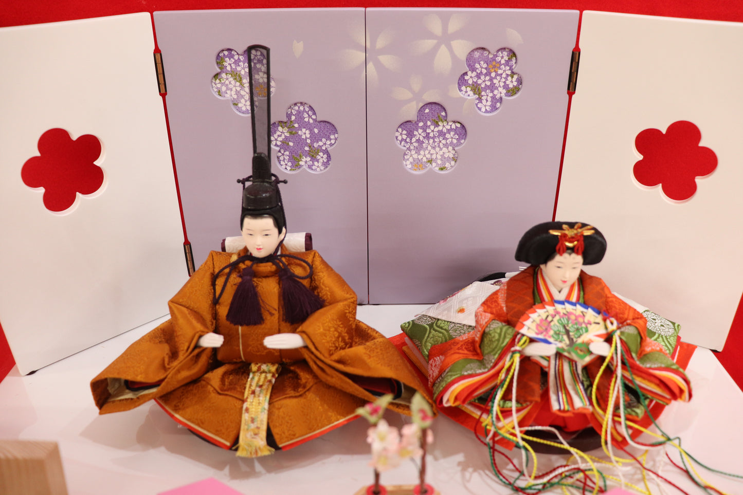 収納五人飾り雛人形セット(50cmx46cmx53cm)
