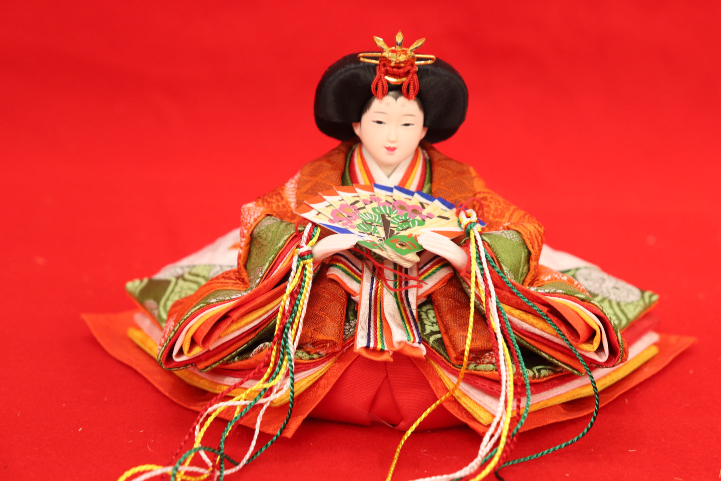 収納五人飾り雛人形セット(50cmx46cmx53cm)
