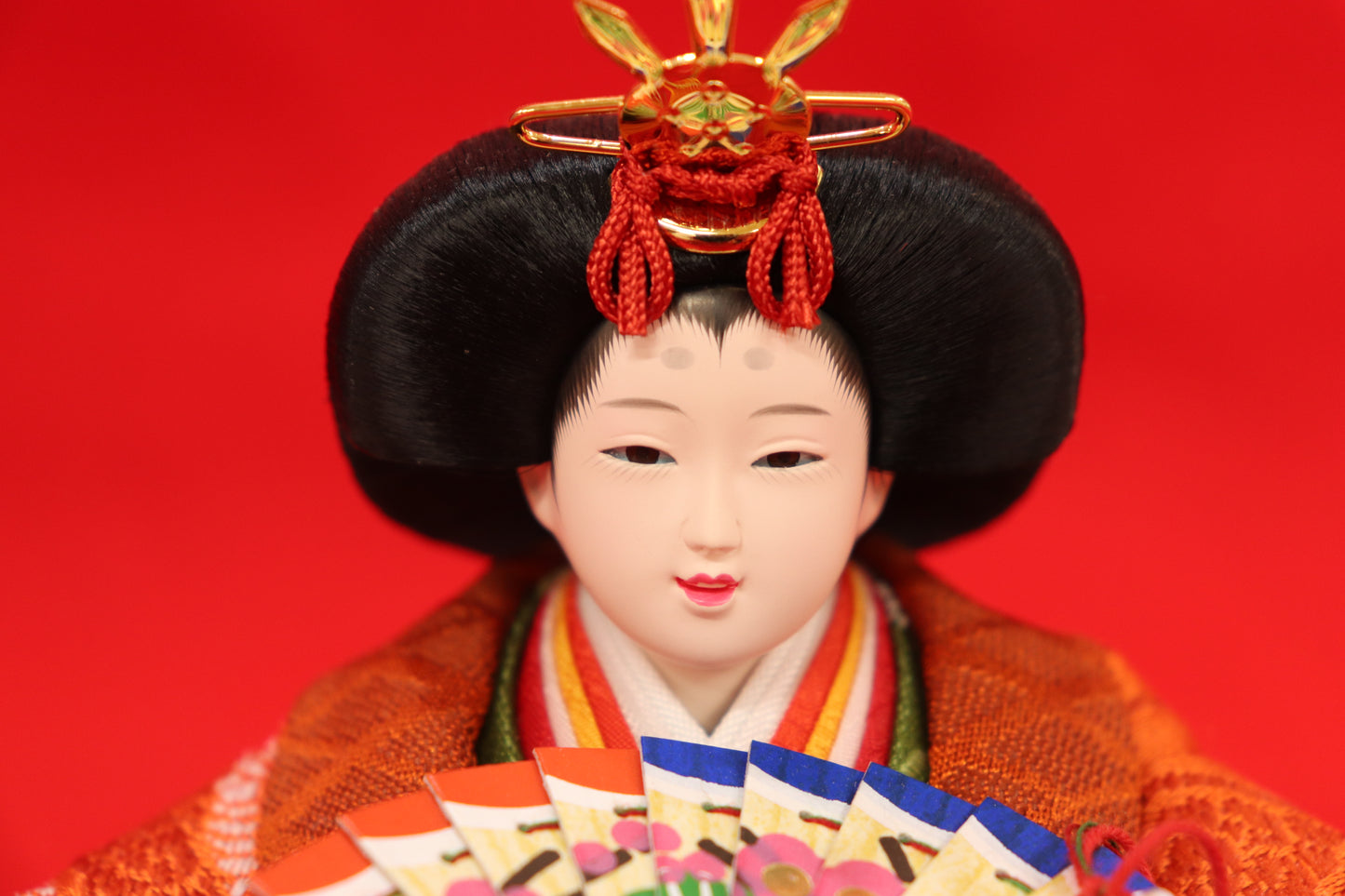 収納五人飾り雛人形セット(50cmx46cmx53cm)