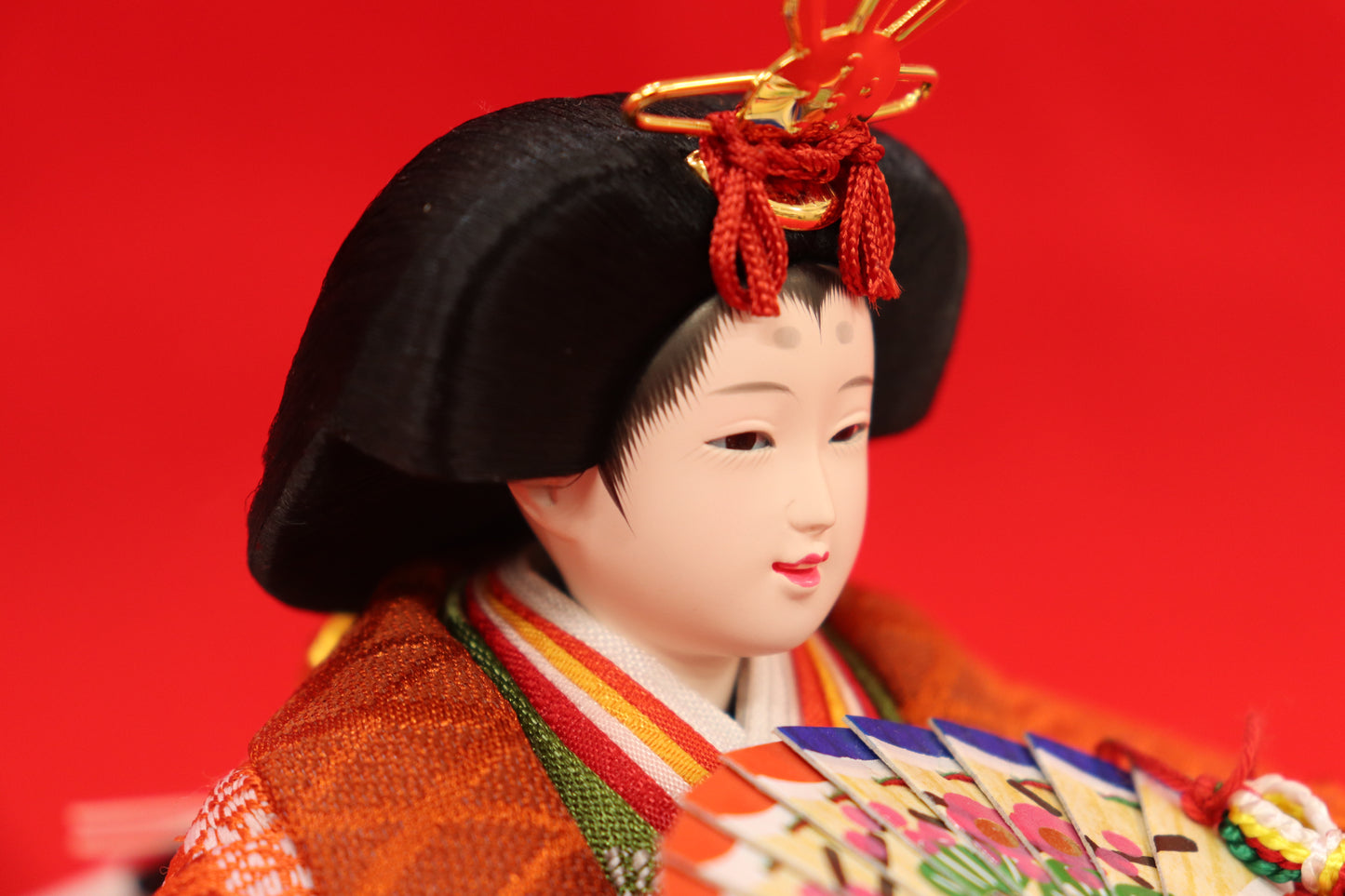 収納五人飾り雛人形セット(50cmx46cmx53cm)