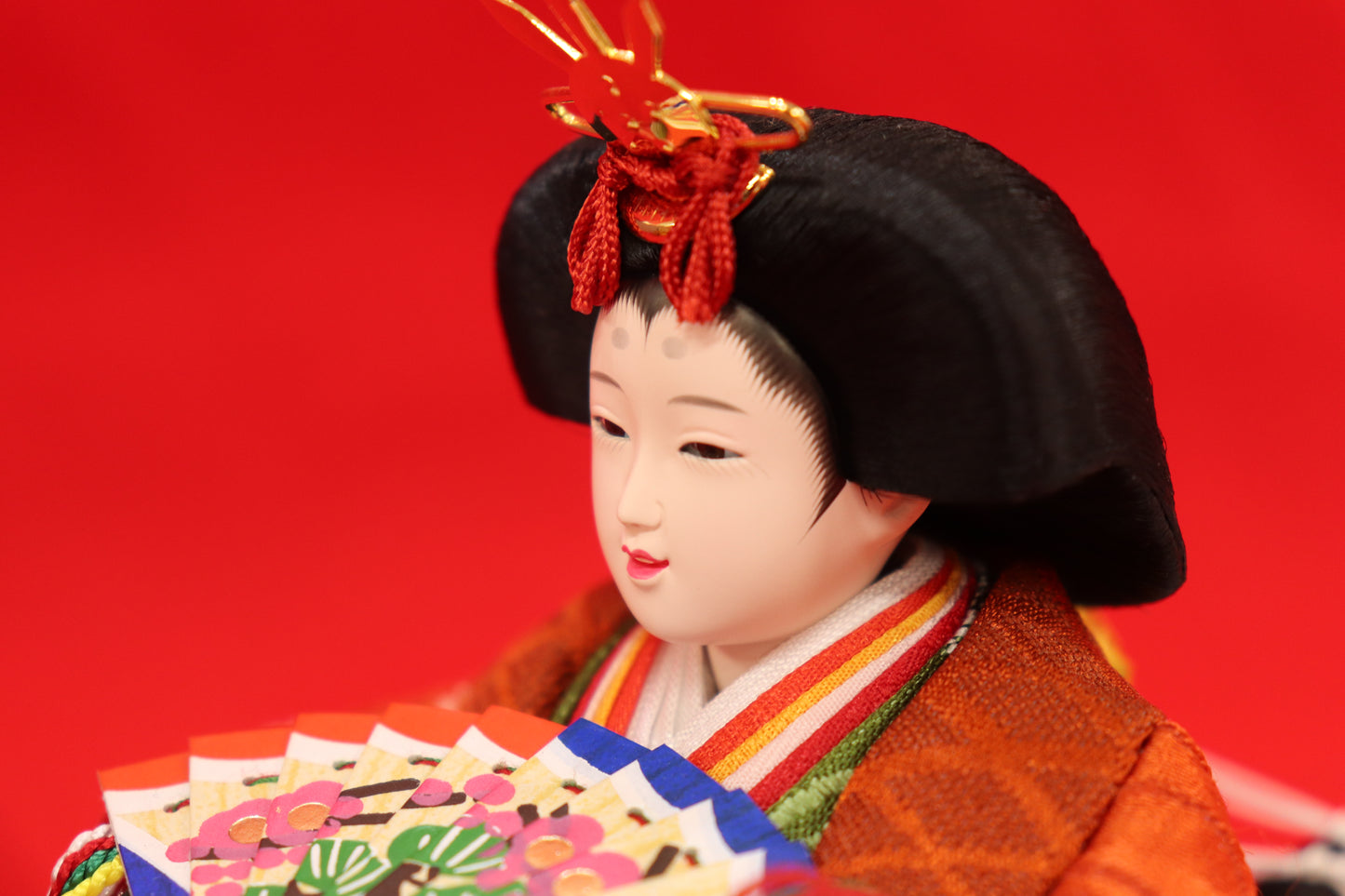 収納五人飾り雛人形セット(50cmx46cmx53cm)