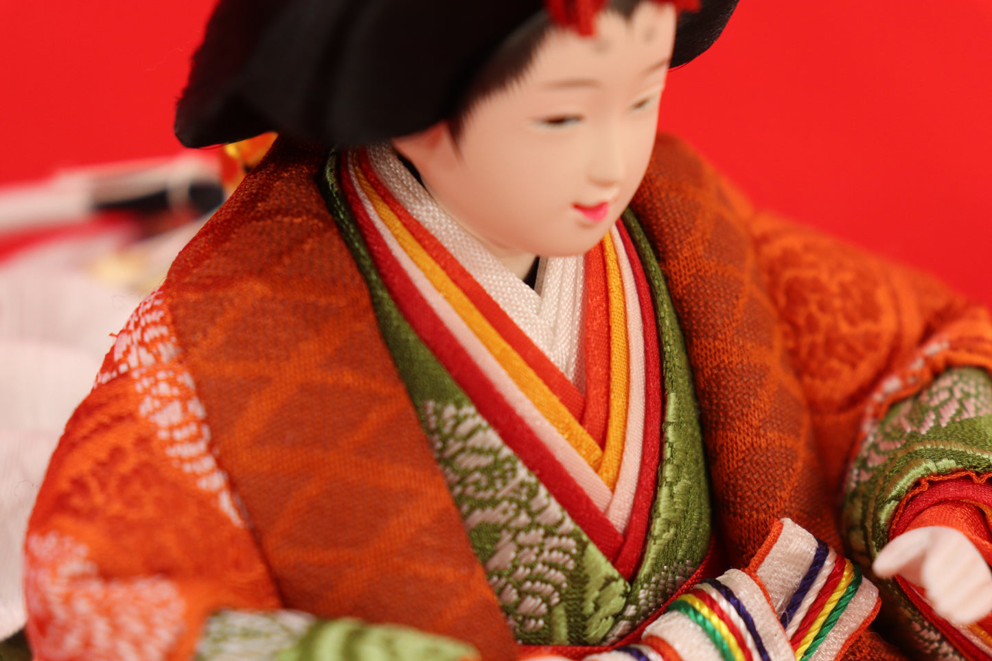収納五人飾り雛人形セット(50cmx46cmx53cm)