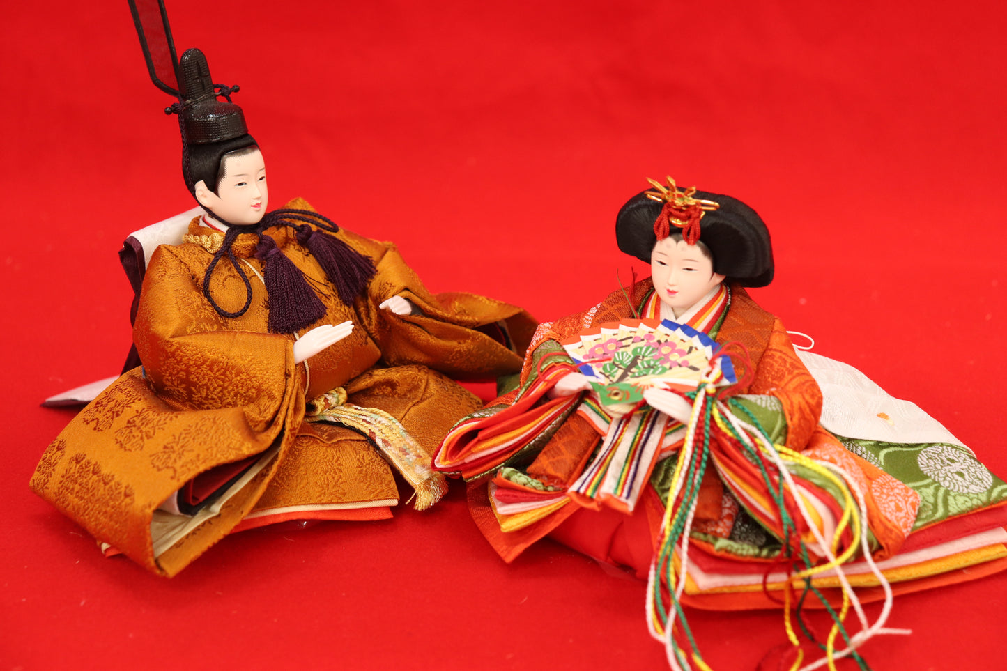 収納五人飾り雛人形セット(50cmx46cmx53cm)