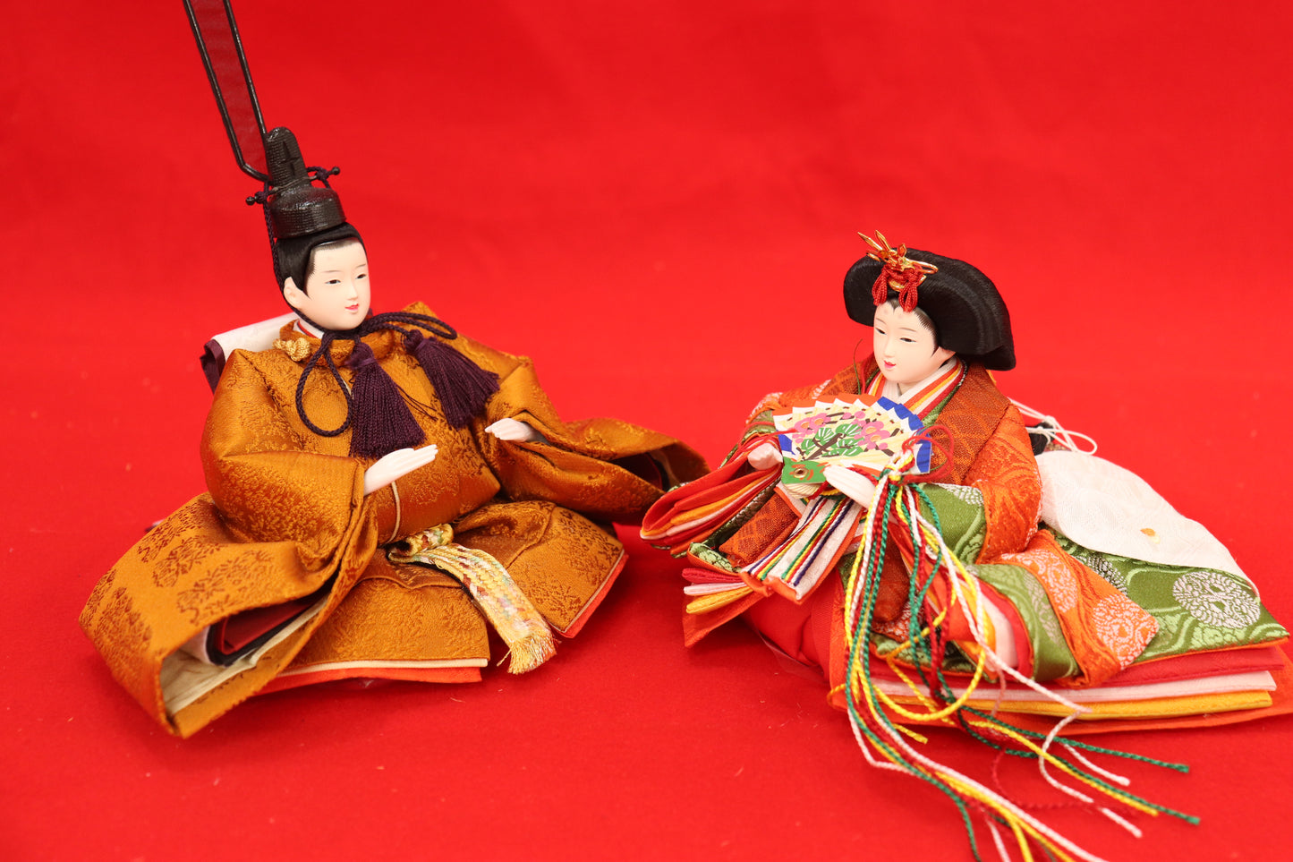 収納五人飾り雛人形セット(50cmx46cmx53cm)