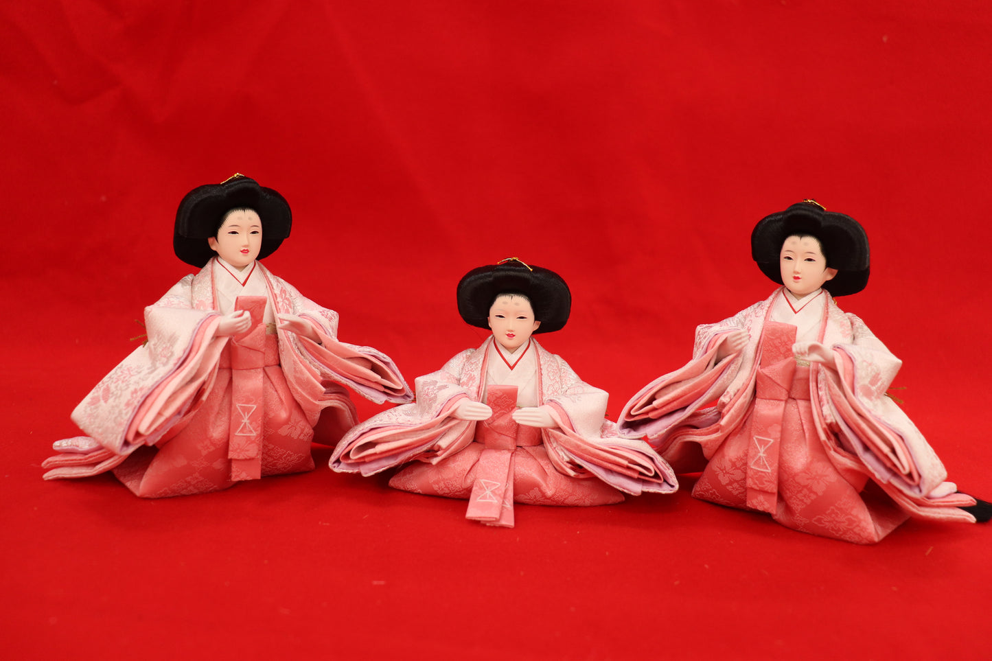収納五人飾り雛人形セット(50cmx47cmx54cm)