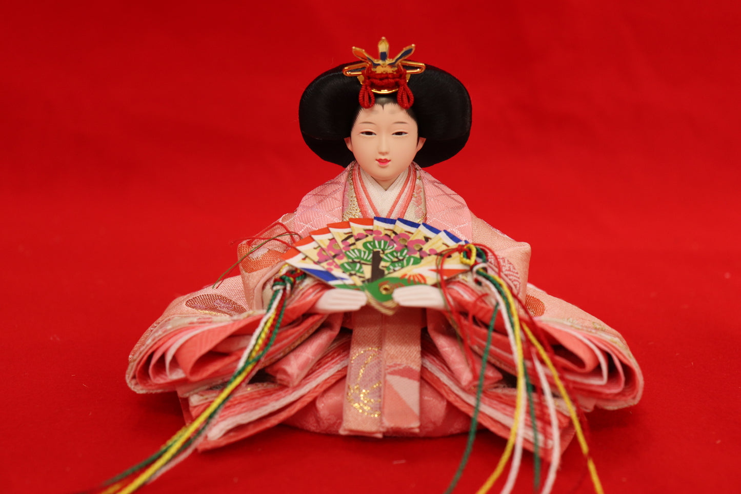 収納五人飾り雛人形セット(50cmx47cmx54cm)