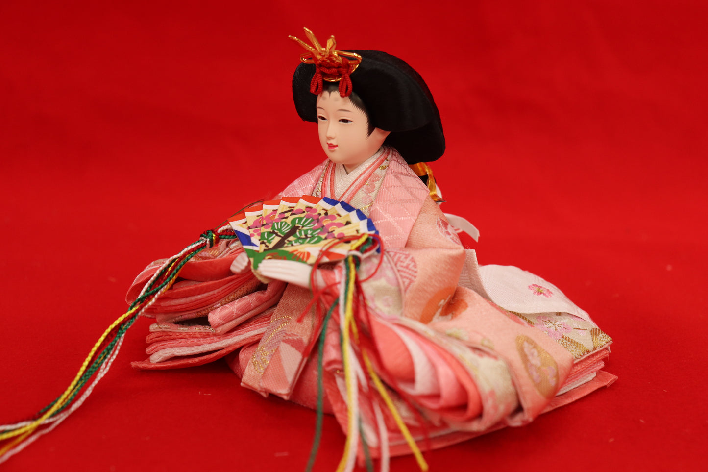 収納五人飾り雛人形セット(50cmx47cmx54cm)