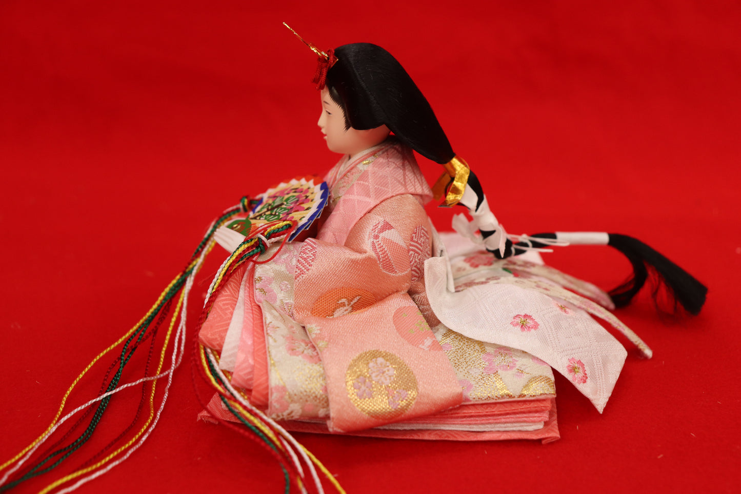 収納五人飾り雛人形セット(50cmx47cmx54cm)