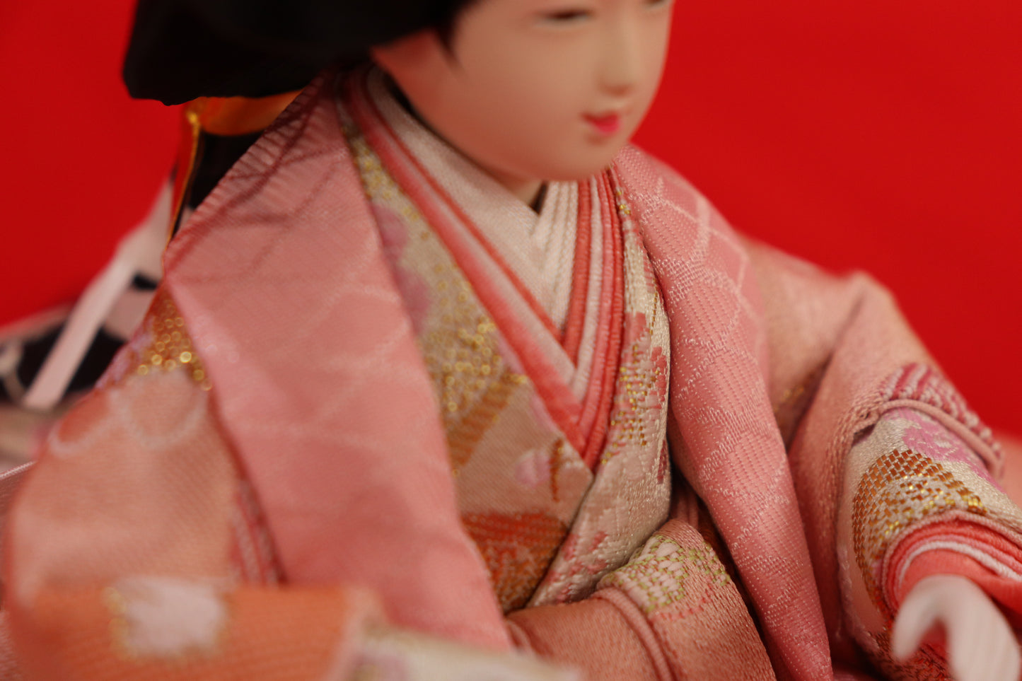 収納五人飾り雛人形セット(50cmx47cmx54cm)