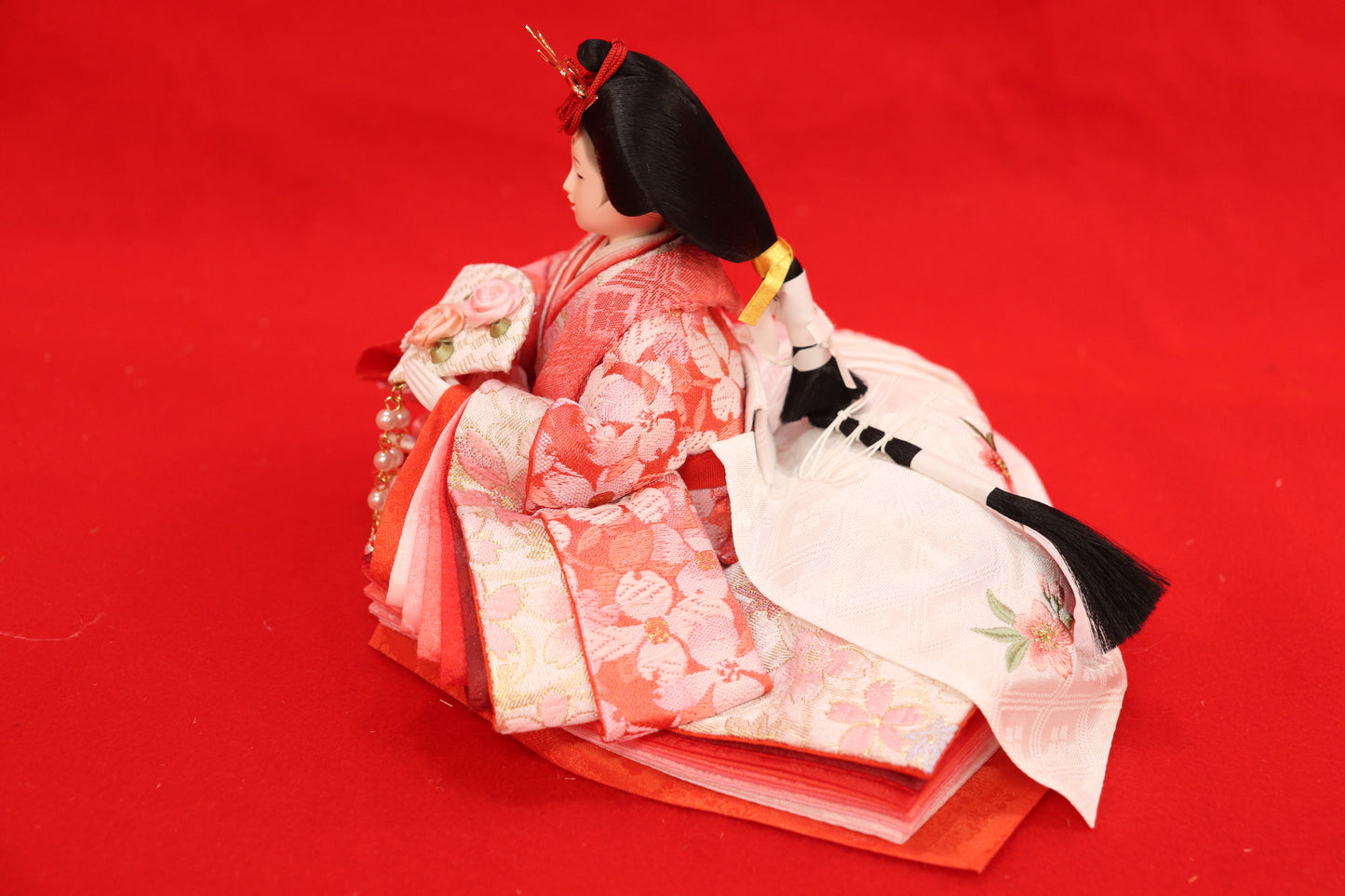 収納五人飾り雛人形セット(60cmx63cmx66cm)