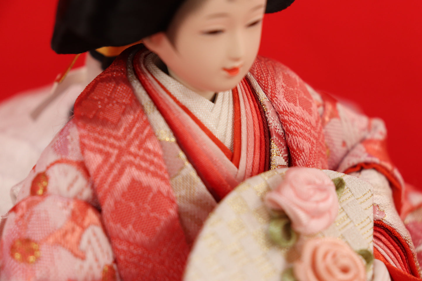 収納五人飾り雛人形セット(60cmx63cmx66cm)