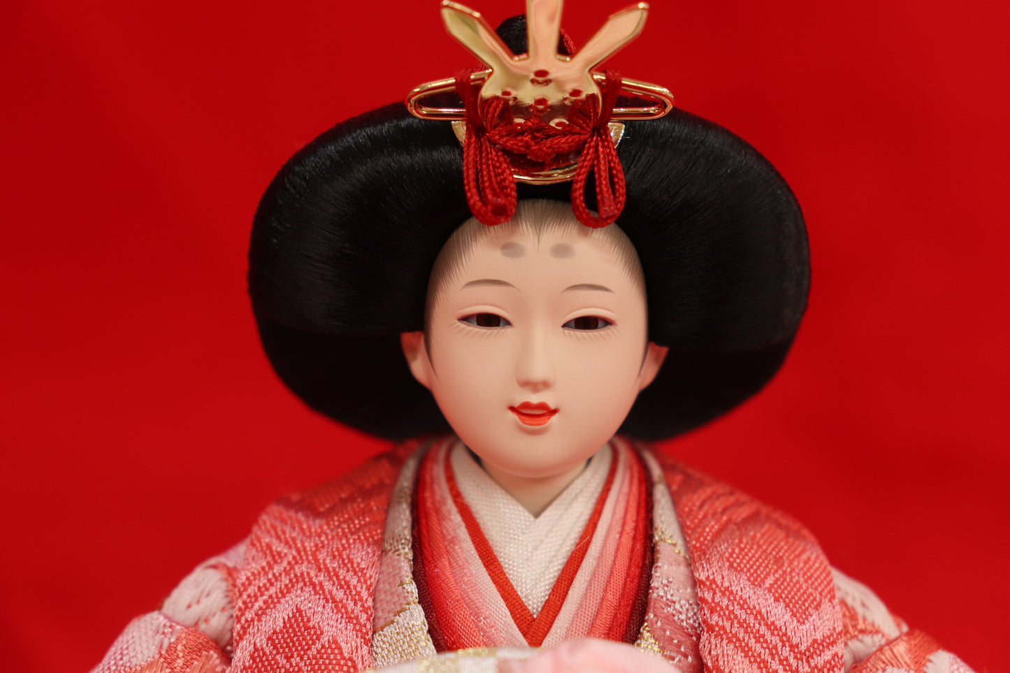 収納五人飾り雛人形セット(60cmx63cmx66cm)