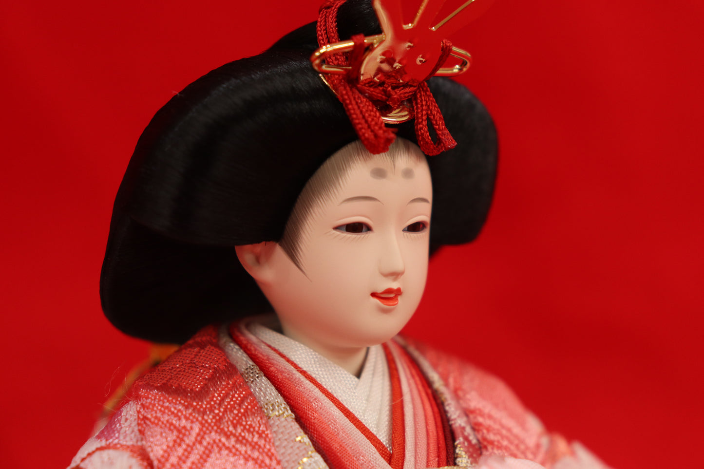 収納五人飾り雛人形セット(60cmx63cmx66cm)