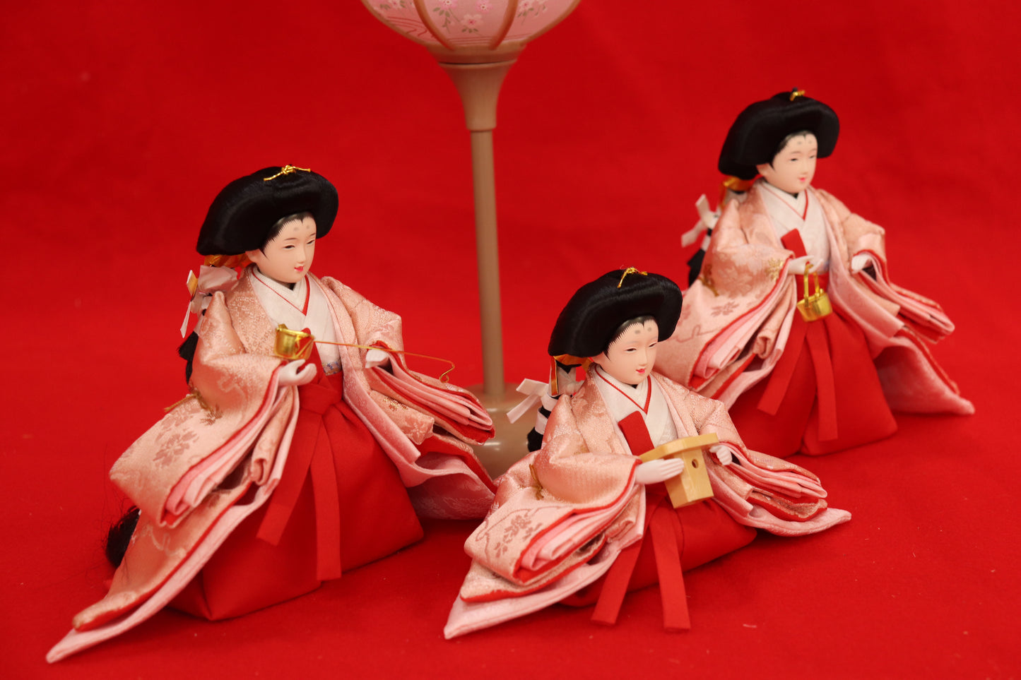 収納五人飾り雛人形セット(60cmx63cmx66cm)