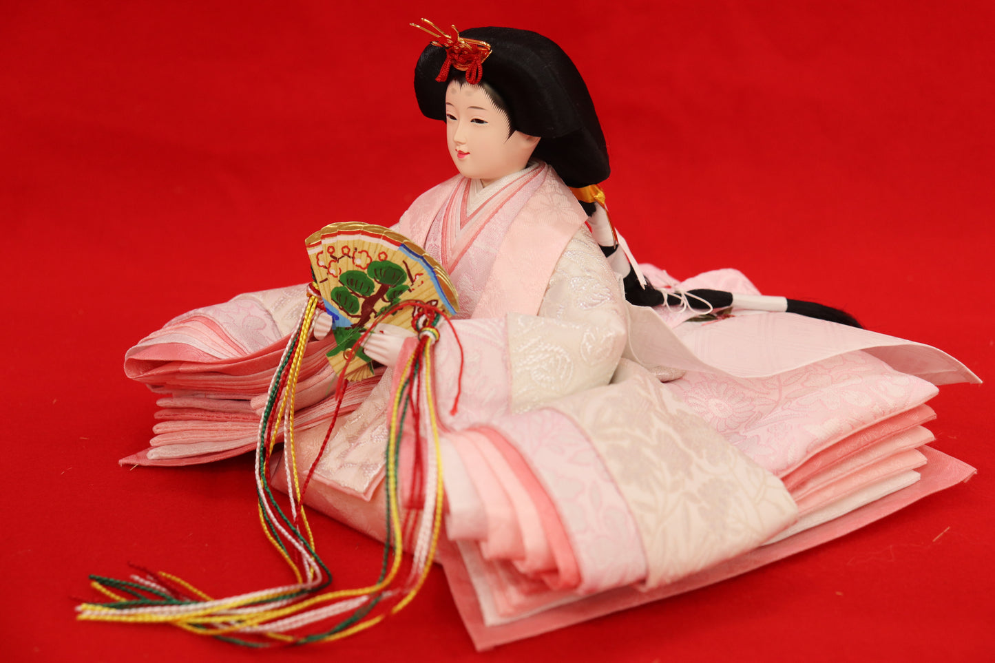 収納五人飾り雛人形セット(60cmx56cmx60cm)