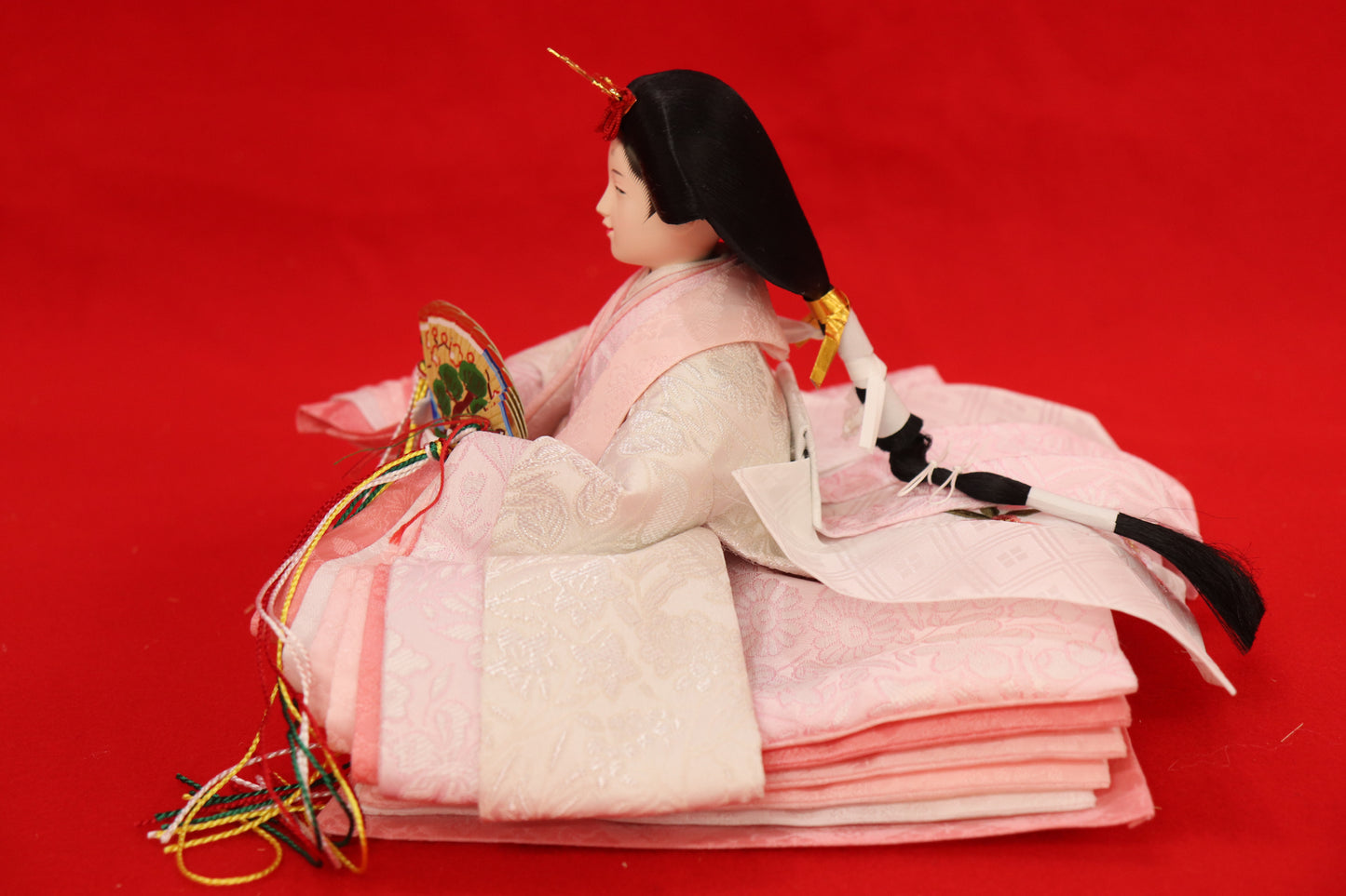 収納五人飾り雛人形セット(60cmx56cmx60cm)