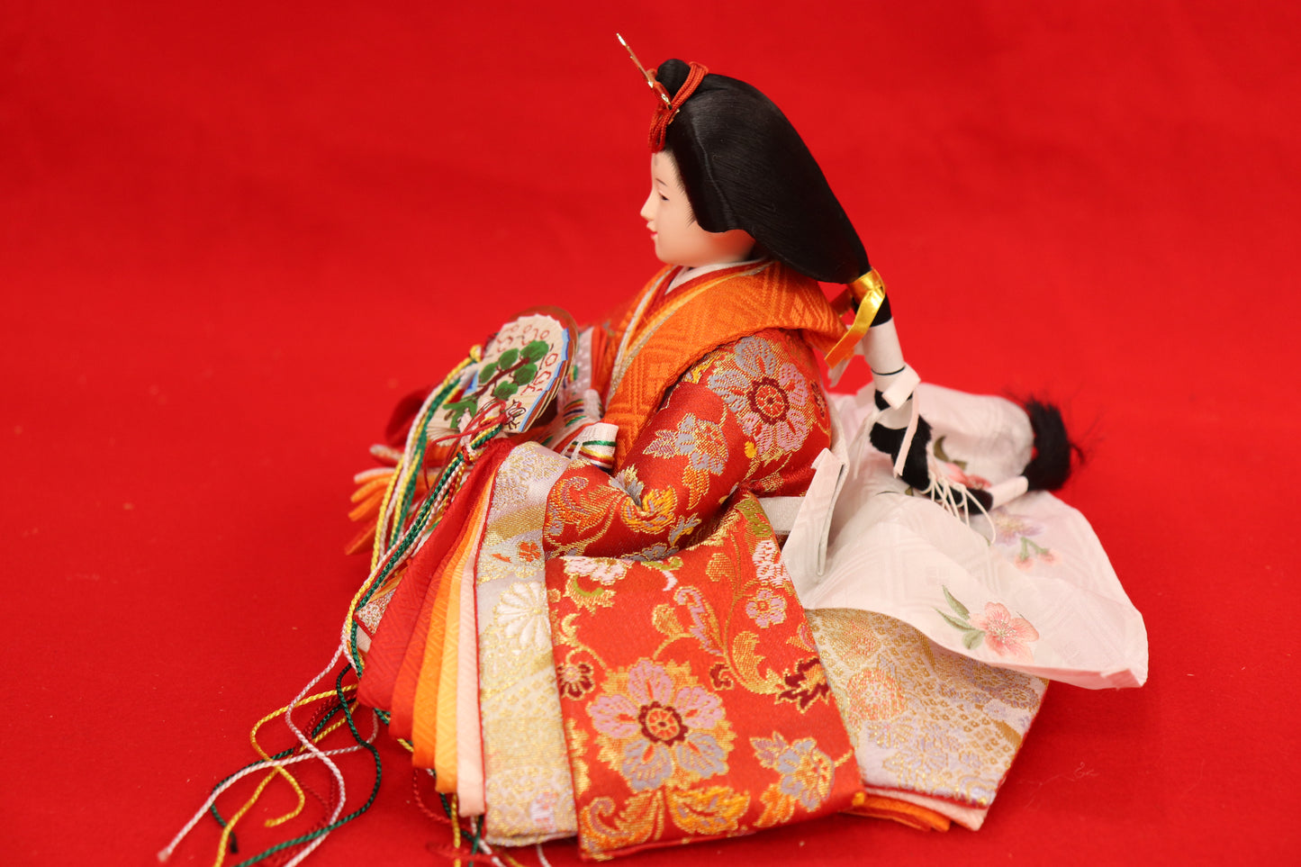 収納五人飾り雛人形セット(55cmx44cmx52cm)