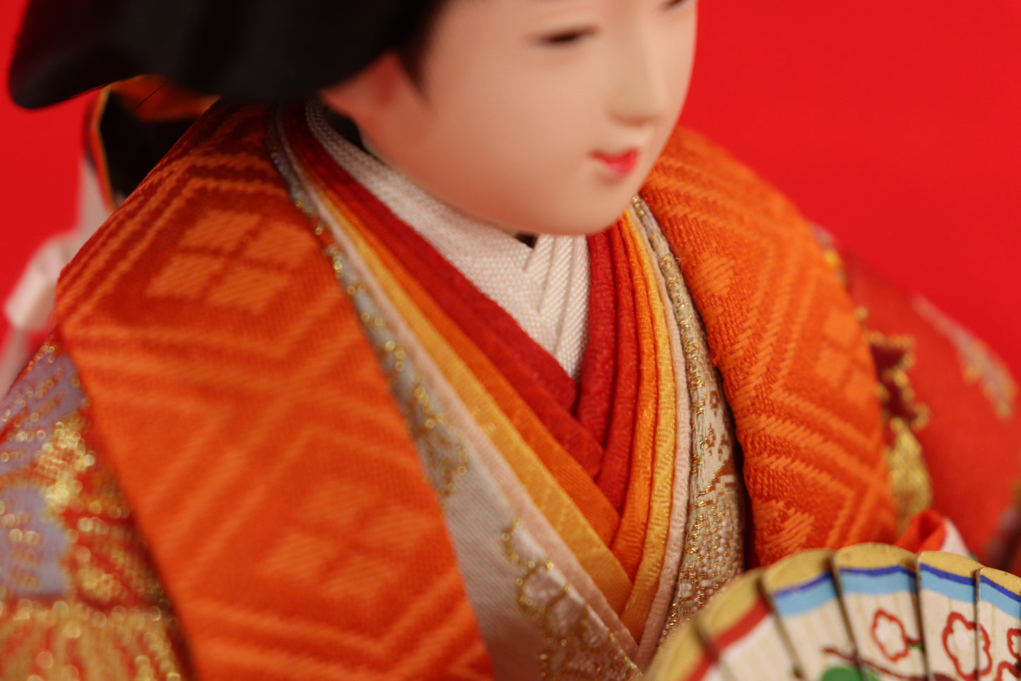 収納五人飾り雛人形セット(55cmx44cmx52cm)