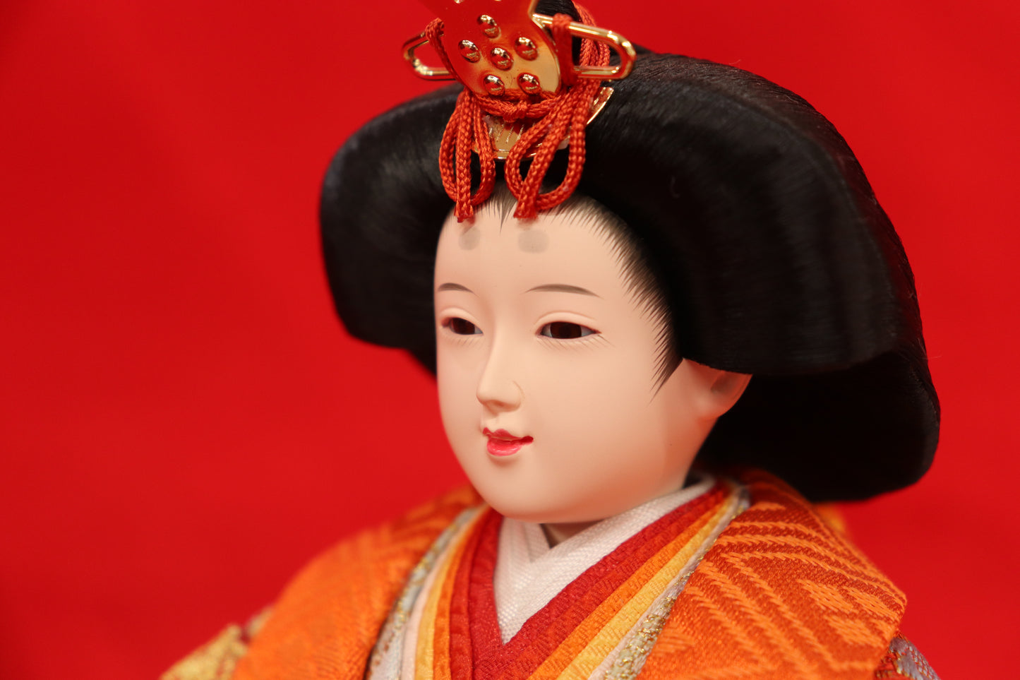 収納五人飾り雛人形セット(55cmx44cmx52cm)
