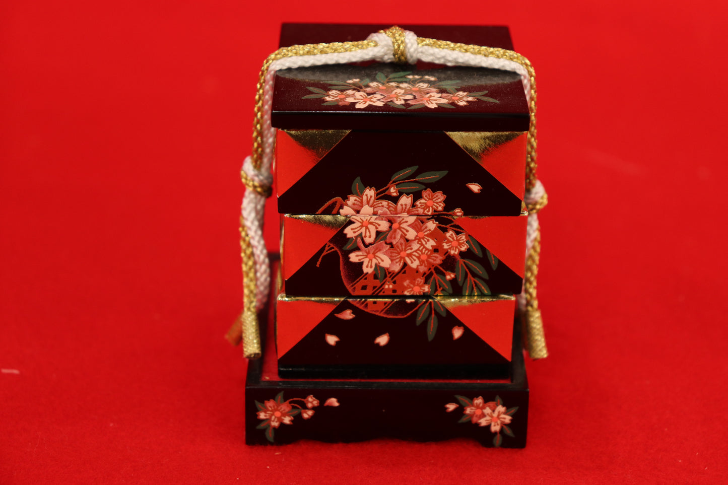収納五人飾り雛人形セット(55cmx44cmx52cm)