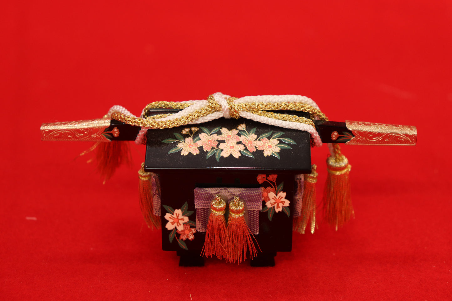 収納五人飾り雛人形セット(55cmx44cmx52cm)