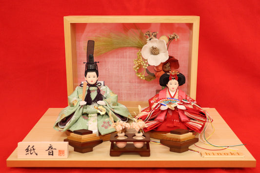 親王飾り雛人形セット (40cm×27cm×24cm)