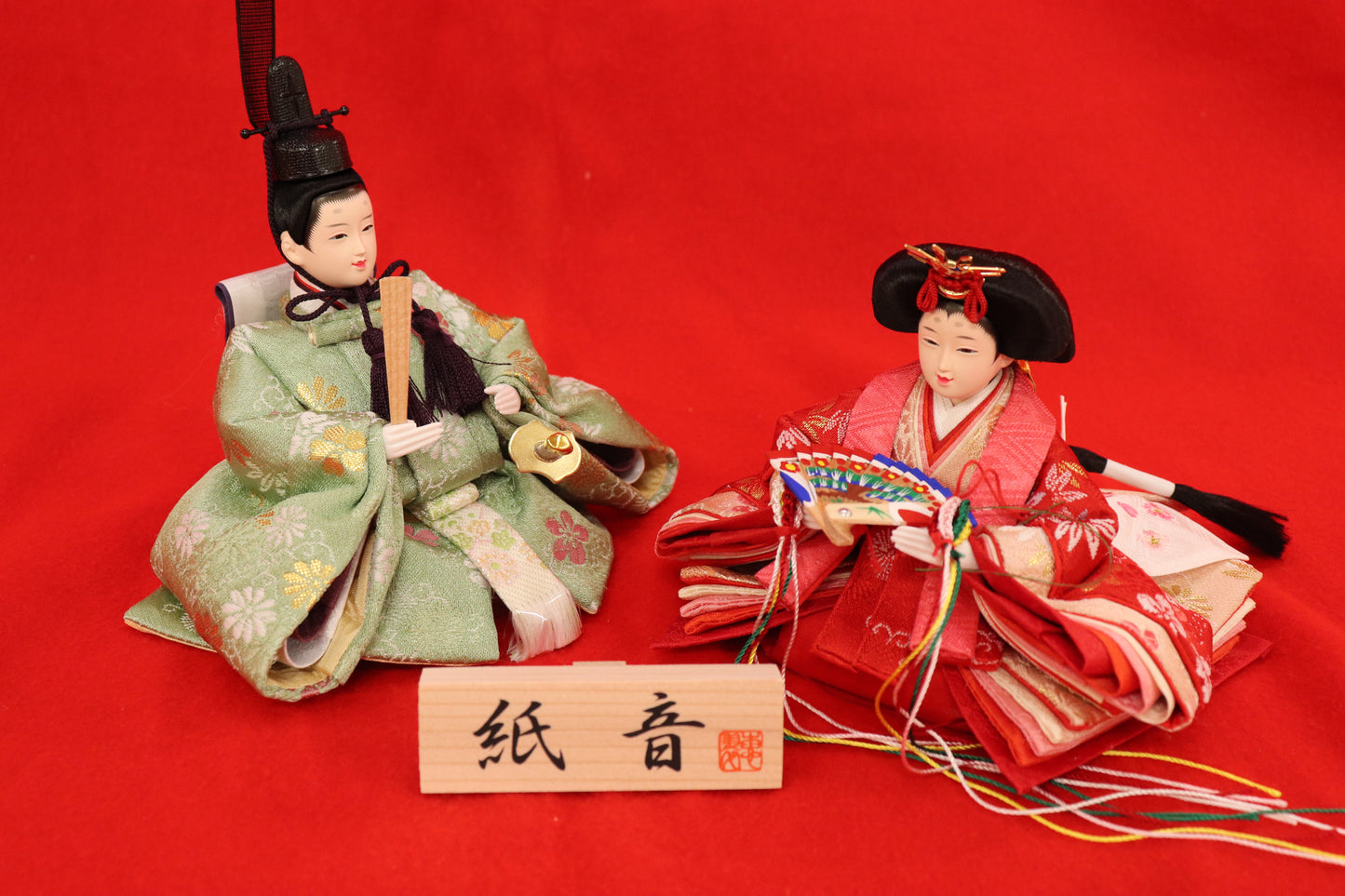 親王飾り雛人形セット (40cm×27cm×24cm)