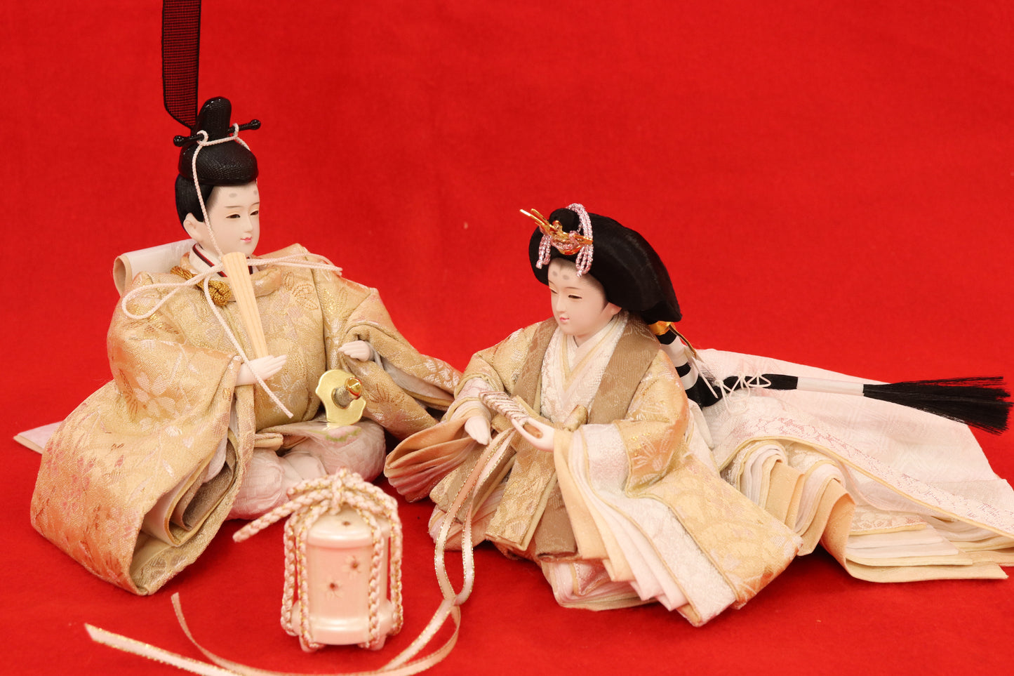 親王飾り雛人形セット (49cm×32cm×28cm)
