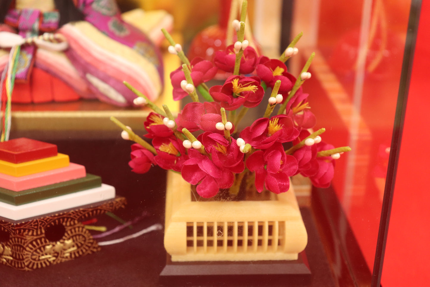 雛人形ガラスケース (48cmx28cmx35cm)