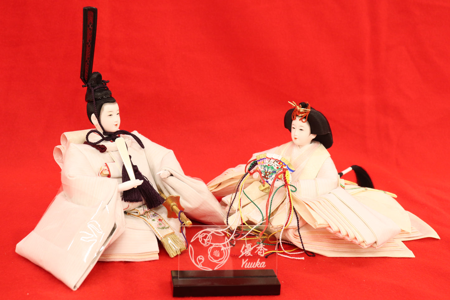 親王飾り雛人形セット (55×33×23cm)