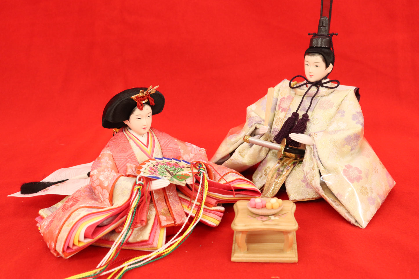 親王飾り雛人形セット (52cm×30cm×23cm)