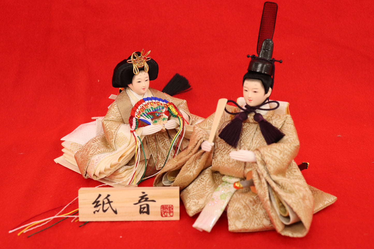 収納親王飾り雛人形セット(43cm×31cm×42cm)