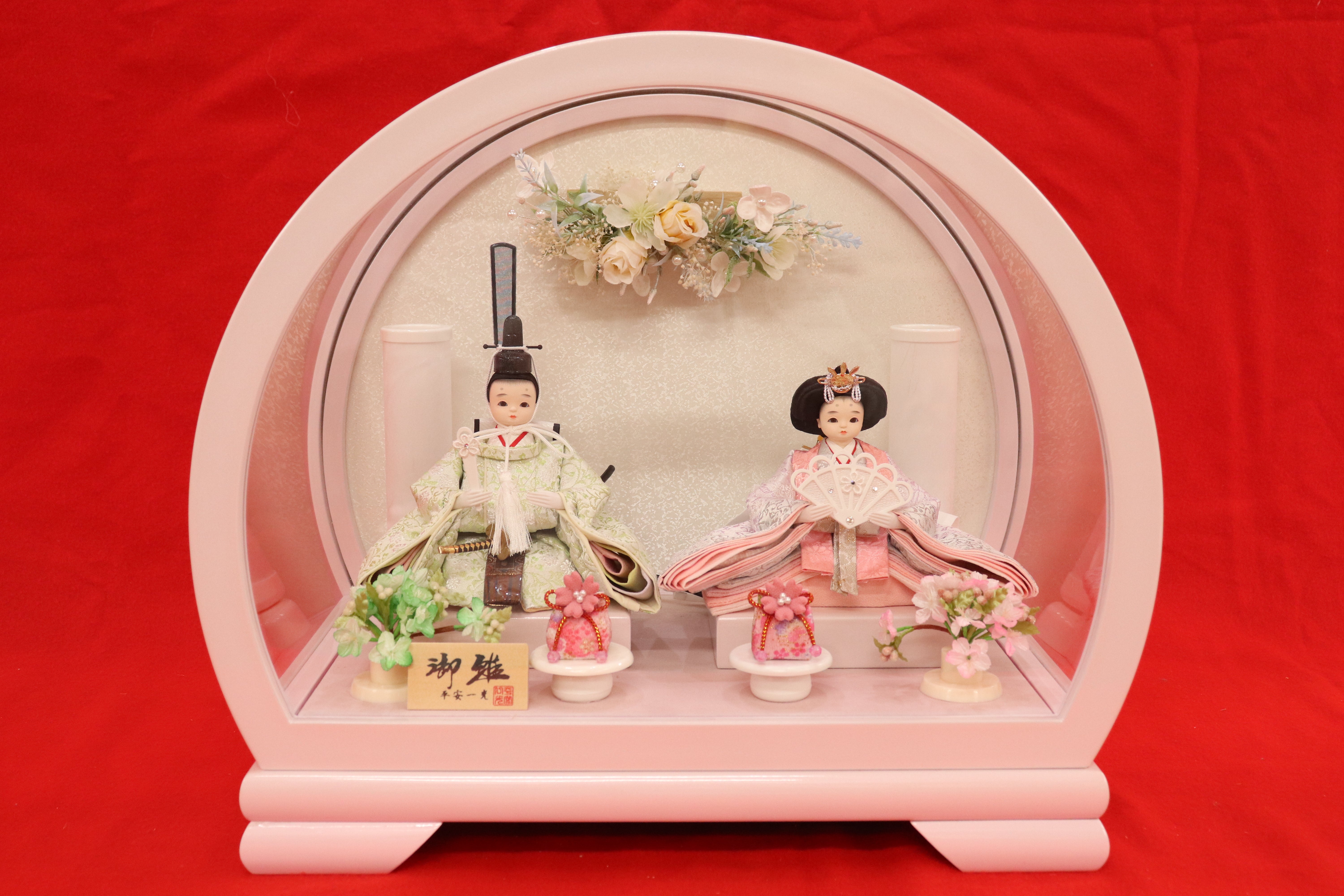 ☆大幅値下中☆美品 お雛様 アクリルケース入り 雛人形 雛人形 ケース入り コンパクト 黒 ひな人形 ケース お雛様 アクリル