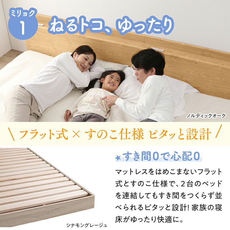 ①床 トコ ファミリーベッド ベッドフレームのみ