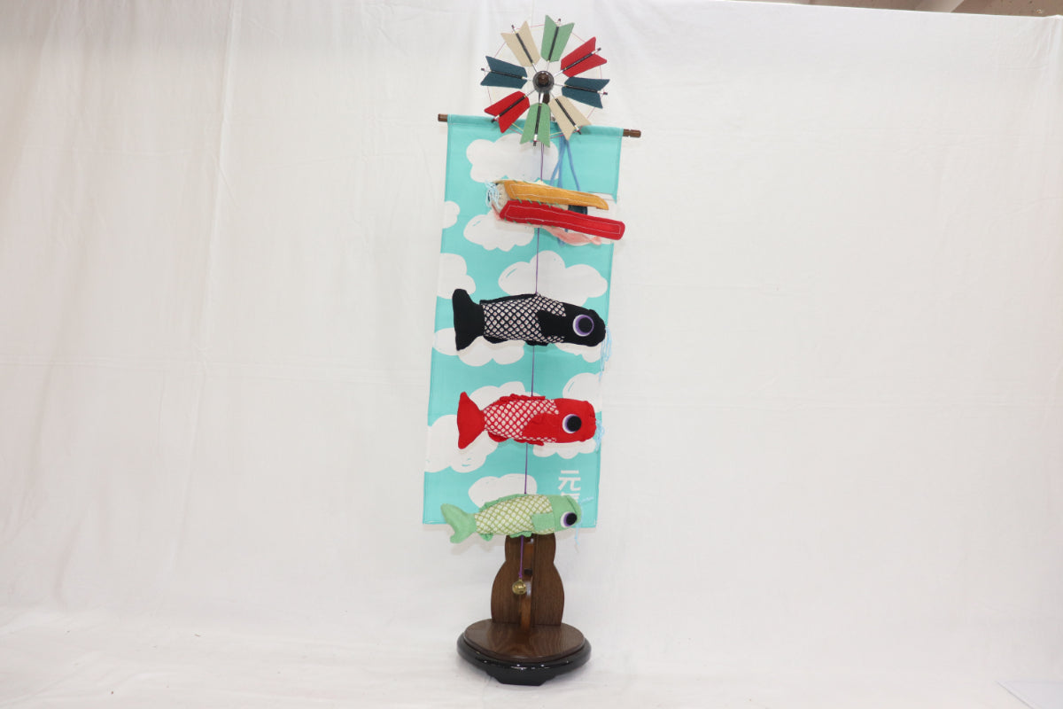 天空飾りセット 室内鯉 (20cmx20cmx83cm)